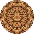 thumbnail image 1 of Ahgly Company Indoor Square Patterned Carrot Orange Area Rugs, 3' Square, 1 of 6
