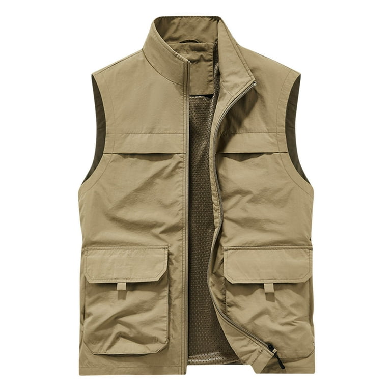 Wancir Men's Summer Cargo Utility Vest Multi Pockets