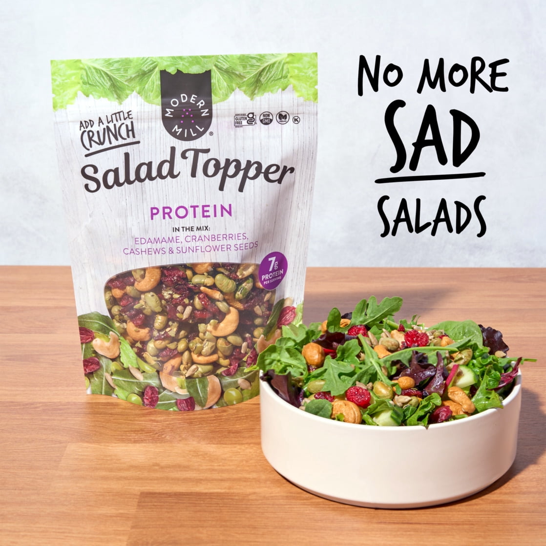 (2 pack) Modern Mill Protein Salad Topper 6oz, Gluten-Free, Vegan, Non GMO