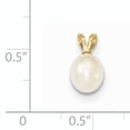 thumbnail image 2 of Pendentif Perle de Riz Cultivée en Or Jaune 14K 6-7mm, 2 of 2