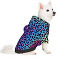 thumbnail image 2 of Fotbe Leopard Neon Rainbow Gradient Sudadera con Estampado para Perros Pequeños – Suéter con Capucha para Mascotas, Tela Suave de Forro Polar con Bolsillo-XX-Large, 2 of 7