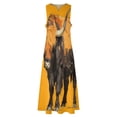 thumbnail image 3 of Highland Cow with Sunflowers Long Dress Women's Summer Dress Elegant Guest Wedding Dress Summer for Women Women Long, 3 of 7
