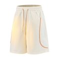 thumbnail image 2 of EOYWHK Denim Shorts Relaxed Fit Elastic Waist with Pockets Mens Casual Shorts for Men Soft Lightweight Breathable Wear Daily Wear Outdoor Khaki, Size L, 2 of 5