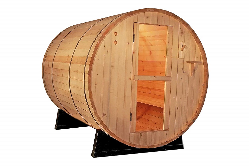 50 Amp Model 6FTPN-SDS 9KW Wet Dry Heater 220V Western Pacific 4 Person Outdoor 6 Ft Barrel Steam Sauna Pine Wood 1 Year Parts Warranty