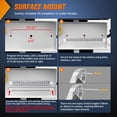 thumbnail image 5 of Nilight LED Tail Light 2PCS 17 Inch 40LED White Running Tail Reverse Back Up Lights w/Chrome Bezel Waterproof Surface Mount for 12V Towing Trailer Truck RV Camper Boat, 5 of 7