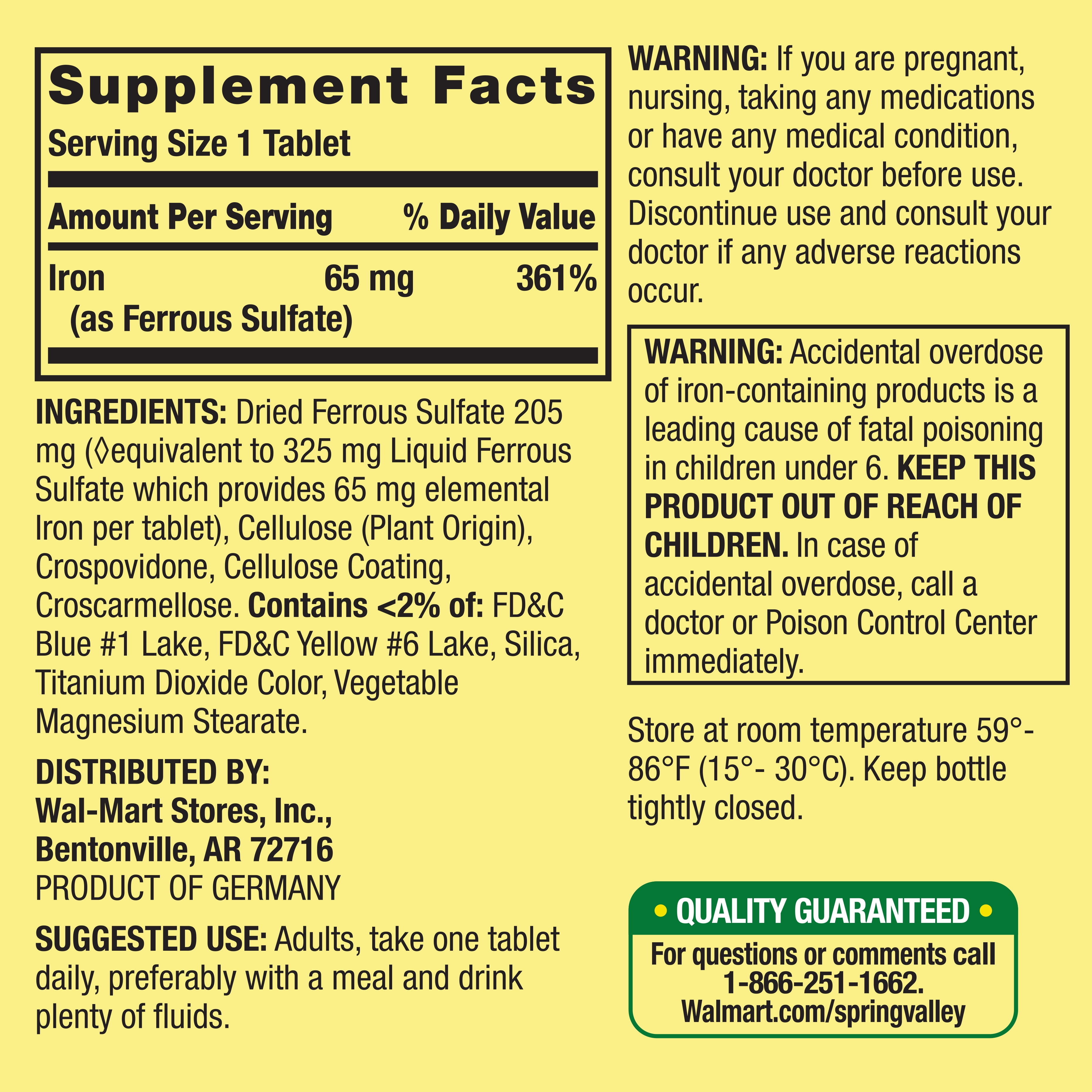 iron supplement side effects