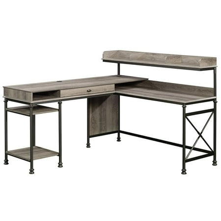 Hon Company Oak Desk - Sauder Canal Street L Shaped Computer Desk in Northern Oak