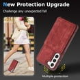 thumbnail image 5 of ELEHOLD Magnetic Wallet Case for Samsung Galaxy S23 Plus,PU Leather Card Slots Stand Function Shockproof  Multi-Functional Purse Case with Wrist Strap for Samsung S23+,Red, 5 of 6