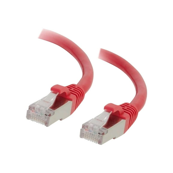 C2G 7ft Cat6 Ethernet Cable - Snagless Shielded (STP) - Red - Patch cable - RJ-45 (M) to RJ-45 (M) - 2.13 m - screened shielded twisted pair (SSTP) - CAT 6 - molded, snagless, stranded - red
