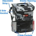 EPAuto Waterproof Car Trash Can with Lid and Storage Pockets
