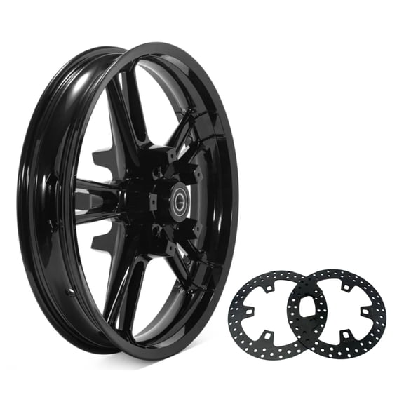 21" 21X3.5 Enforcer Wheel Front Rim Rotors Disks Discs For Harley Touring Bagger Road Glide FLTRX FLTRU Road King FLHR Electra Glide FLHTC Police FLHTP Standard FLHT Ultra Classic FLHTCU 2009-UP