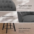 thumbnail image 6 of Dycanpo Counter Height Bar Stools, 26" Swivel with Backs, for Home Kitchen Island, Dark Grey, 6 of 8