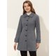 thumbnail image 3 of Abrigo Largo De Invierno Con Cuello Peter Pan Para Mujer Azul Profundo S, 3 of 5