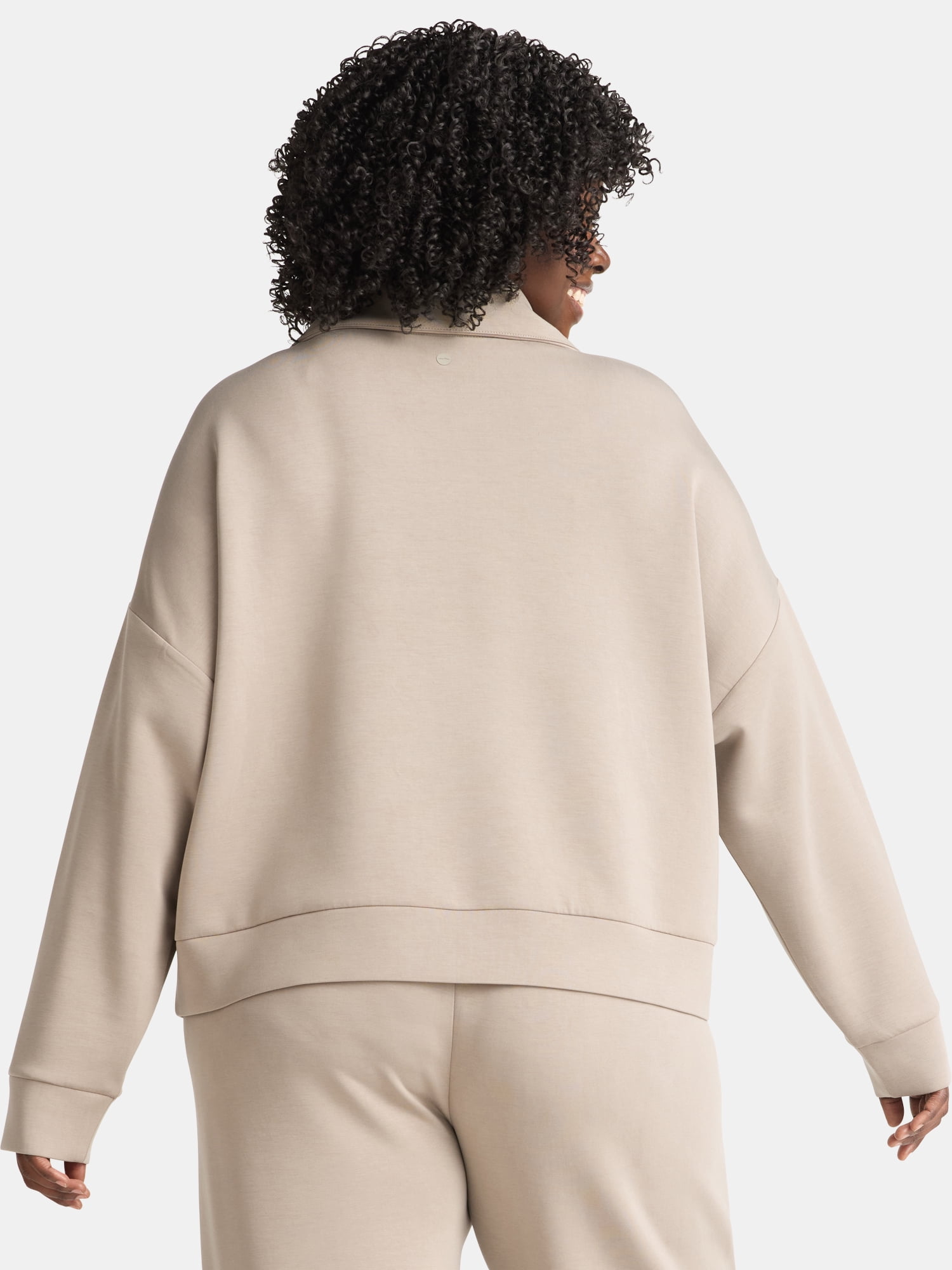 Avia Women's and Women's Plus ScubaKnit Quarter Zip Pullover, Sizes XS-4X
