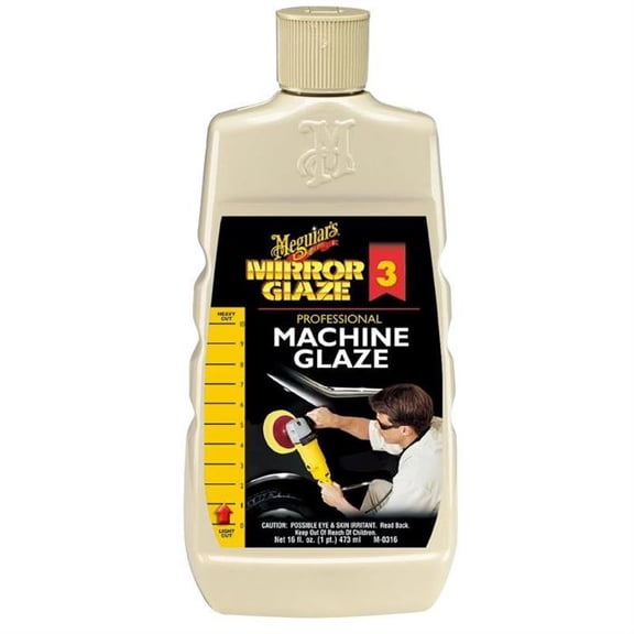Meguiar's M0316 Mirror Glaze Professional Machine Glaze,16 oz