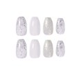 thumbnail image 1 of False Nails,24 Pcs French Nails Full Cover Fake Nail Natural False Acrylic Nails Art Tips Sets for Daily Use, 1 of 4