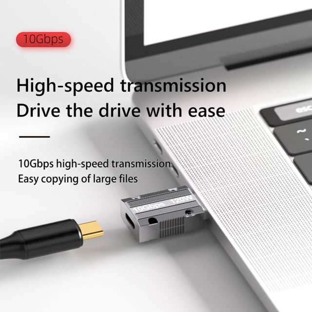 Adaptador De Transferencia De Datos Adaptador de carga USB 3.0 a tipo C 10 Gbps de alta velocidad 120 W para tableta Teléfono móvil