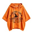 thumbnail image 5 of Halloween Hoodies for Women Drawstring 3/4 Sleeve Trendy Print Hoodie Fall Clothes Crewneck Sweatshirts Loose Fit Trendy Tops Winter Clothing Daily Travel Outfits, 5 of 5