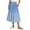Blue, variant on Women's Gradient Boho Flowy Midi Skirt Summer Casual Elastic High Waist Tiered Long Skirts with Pockets