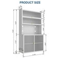 thumbnail image 3 of Lisonu Metal Pantry Cabinet Storage Cabinet for Kitchen - 6 Level Freestanding Organizer with Flip Doors, Heavy Duty Steel, White, 74" Tall, for Home & Office, 3 of 10