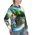 thumbnail image 6 of Zofaai Bluey Pattern Women's Hooded Sweatshirt, High Elastic Drawstring Hooded Sports Pullover Long Sleeve, Adult Winter Clothing-Small, 6 of 7