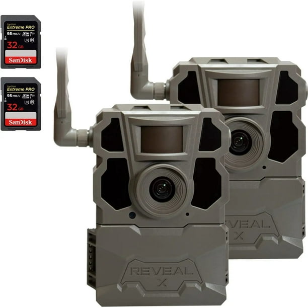 TACTACAM Reveal X Gen 2.0 LTE Cellular Trail Camera 2 PK + Two 32GB SD