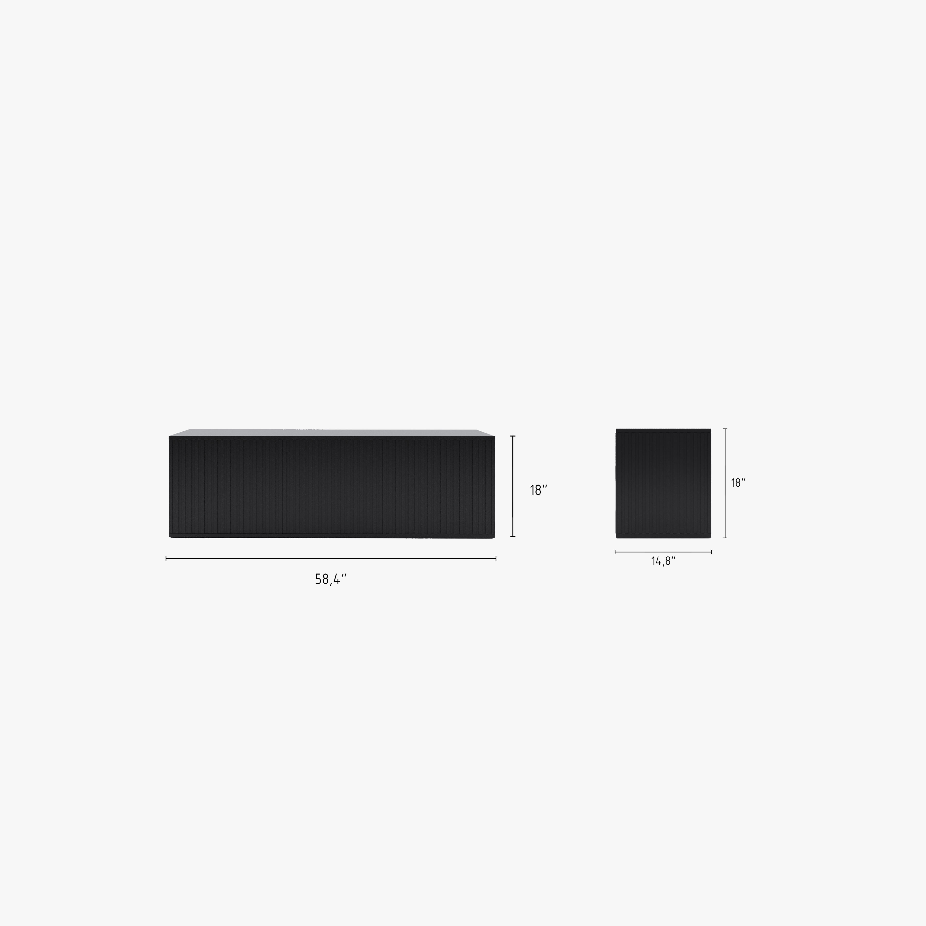 Nexera Trelisse TV Stand for TVs up to 60 inches, Black