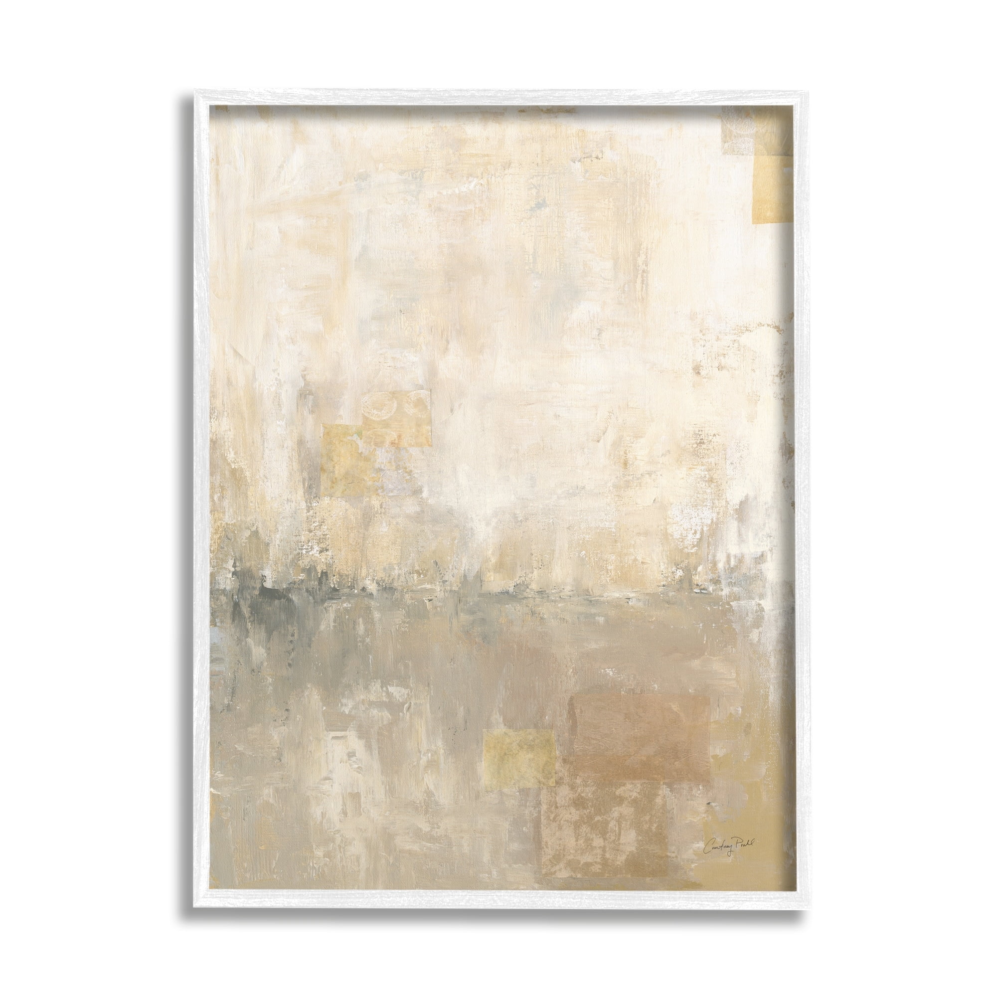 Stupell Industries Abstract Desert Horizon Landscape Distressed Grey Beige Shapes, 24 x 30, Design by Courtney Prahl