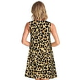 thumbnail image 2 of Bixox Leopard Print Print Women's Sleeveless A-Line Dress with Pockets, Casual Knee-Length Tank Dress for Summer-X-Large, 2 of 7