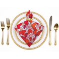 thumbnail image 2 of Shangniulu Red Heart Cloth Table Napkins Polyester Washable Decoration Dinner Napkins for Kitchen  4 PCS, 2 of 7