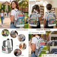 thumbnail image 5 of DISNIMO Dragonfly Floral Printed 3PCS Clear Backpack for Girls, Heavy Duty Transparent Bookbag Lunch Bag Set, See Through PVC Clear Backpack for Students, 5 of 5