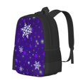 thumbnail image 1 of Fotbe Dark Purple Snowflakes Pattern Student Backpack –School backpack Large Capacity Durable and Ergonomic Backpack with Laptop Compartment and Multiple Pockets, 1 of 6