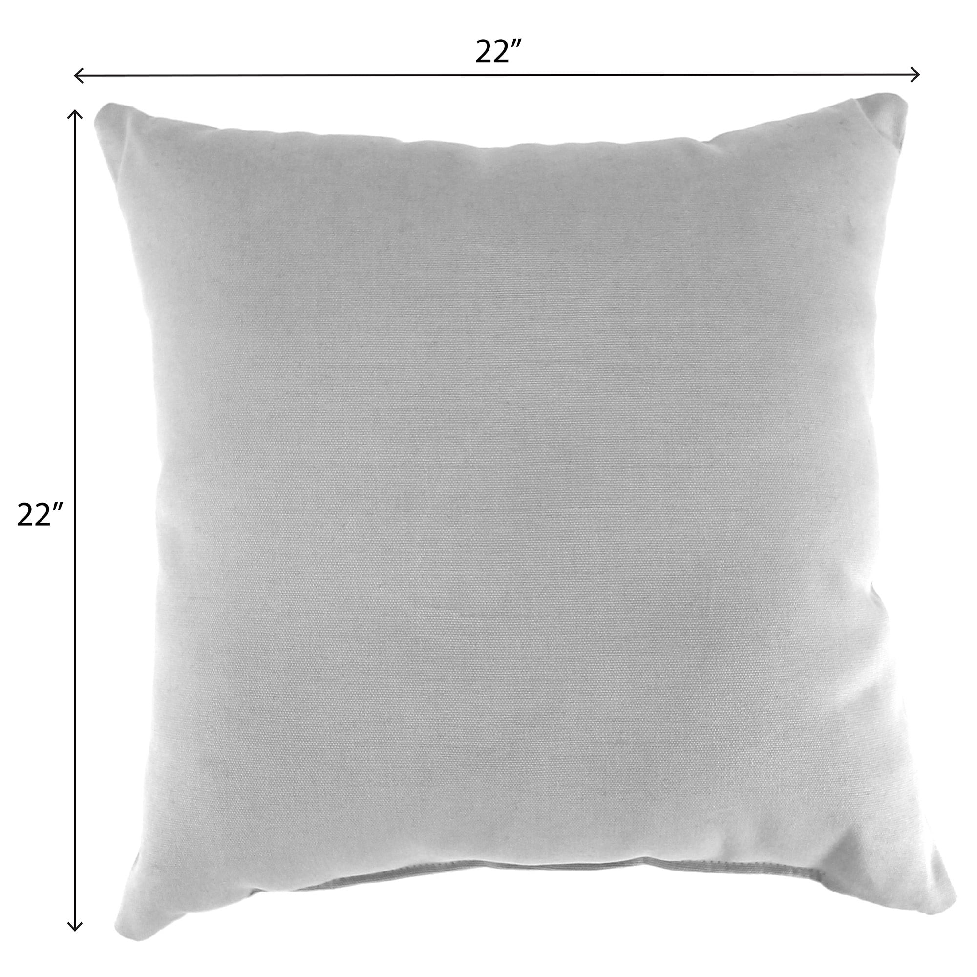 Jordan Manufacturing 22" x 22" Forest Green Solid Square Outdoor Throw Pillow (2 Pack)