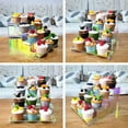 thumbnail image 5 of Geemin 4 Tier Clear Display Risers Stand, Perfume Organiser, Plastic Organiser for Cupcake, Dessert, Figure, Makeup, Desktop, 5 of 7