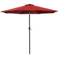 thumbnail image 3 of CozyHom 9 ft Patio Umbrella Outdoor Market Table Umbrella with Push Button Tilt and Crank, Clearance at a loss, Red, 3 of 11