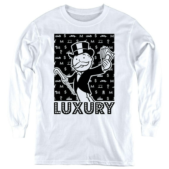 Monopoly Luxury Youth Long Sleeve T-Shirt White