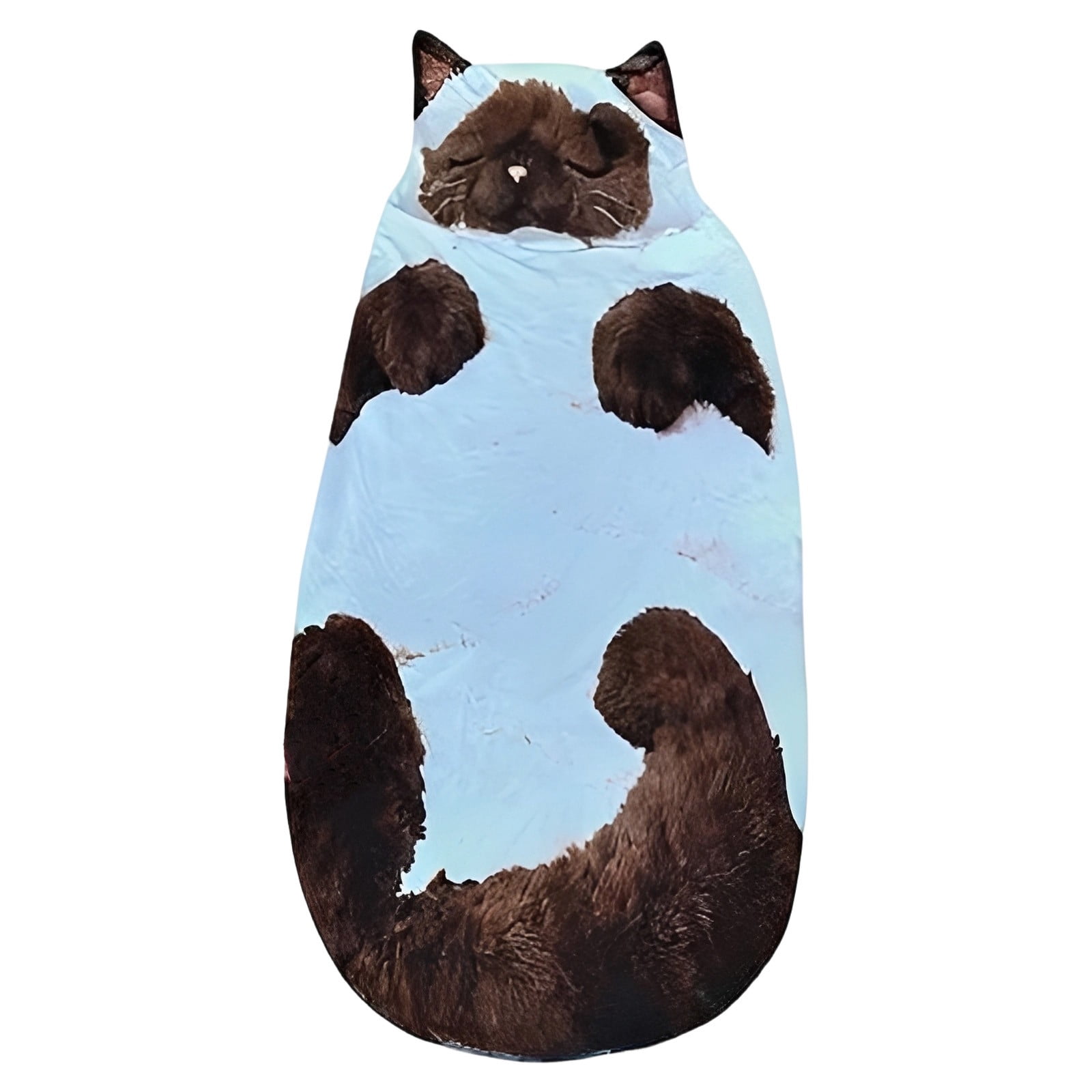Cat Sleeping Bag for Human,Adult Soft Sleeping Bag – Plush Cat Envelope Sleeping Bag for Camping,Sleepovers & Home Lounging,Washable Warm Blanket,68.9x31.5 Inch(B)