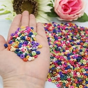 2000 Pcs Hexagon Heishi Beads for Jewelry Making - 12 Flat Ceramic Clay Bead Strands, Earthy Colors