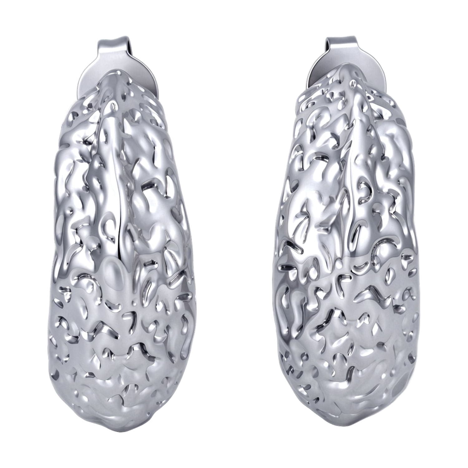 Cate & Chloe Oaklynn 18k White Gold Plated Hoop Earrings for Women