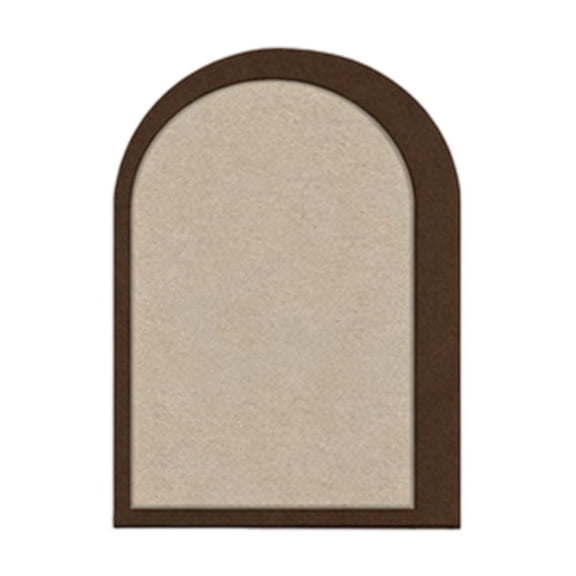 YAMB Arch Shaped Fabric Photo Board, 16" x 24" Polyester Fiber Pin Board, Wall Mounted Memo Board with Border, Bulletin Board for Home Office Photo Display Organizer