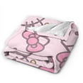 thumbnail image 3 of Hello Kitty Throw Blanket, Cozy Flannel Blankets For Boys Girls, Super Soft Warm Blanket For Couch Sofa Bed, 3 of 9