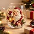 thumbnail image 4 of Clearance Under $5 Festive Patterned Stemless Wine Glass, Christmas Drinking Cup for Seasonal Decor and Entertaining, 4 of 5