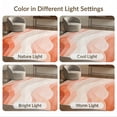 thumbnail image 7 of ODIKA 8'x10' Washable Area Rug Non-Slip Chair-Friendly Mat Peach Gradient Swirling Wave Abstract Ripple Motif Pastel Ombre Design for Dining Room, Large Office, Lounge, 7 of 7