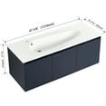 thumbnail image 7 of Navy Blue 48" Bathroom Vanity With Drop-shaped Resin Sink - Wall Mounted Simple Spacious Design, 7 of 7