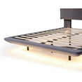 thumbnail image 5 of Upholstered Platform Bed Frame Queen Size with Sensor Light and 2 Large Backrests, Stylish Platform Bed with 2 Sets of USB Port and Socket on Each Rear Bed Leg, Easy Assembly, 5 of 9