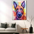 thumbnail image 5 of Belgian Malinois Canvas Wall Art Famous Oil Paintings Monets Watercolor Dog Canvas Funny Dog Canvas Floral Print Abstract Farmhouse Gallery Aesthetic Room Decor for Bedroom Bathroom, 5 of 6
