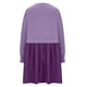 thumbnail image 4 of Vestido Vestido fruncido con cuello redondo para mujer Vestido de patchwork con dobladillo asimétrico Vestido plisado fluido Kuymtek Púrpura T S para Mujer, 4 of 8