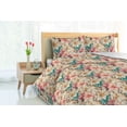 thumbnail image 3 of Ambesonne Floral Down Alternative Quilt Comforter, Vintage Lily Flower Pattern, Twin, Almond Rose Turquoise, 3 of 5