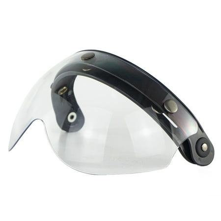 ZPAQI Universal 3-Snap Flip Up Open Face Motorcycle Helmet Visor Lens Shield Sunglass