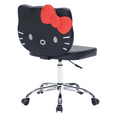 thumbnail image 2 of Impressions Vanity Hello Kitty Faux Leather Armless Swivel Vanity Chair with Adjustable Height, 2 of 8